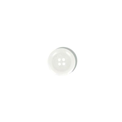 Bouton Veste homme 15 mm uni - Blanc