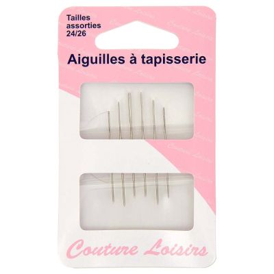 Aiguilles à tapisser assorties n° 24 à 26 x6
