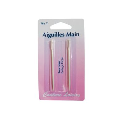 Aiguilles à laine en plastique x2