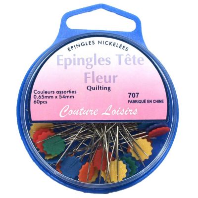 Epingles tête fleur 54 x 0,65 mm - 60 unités