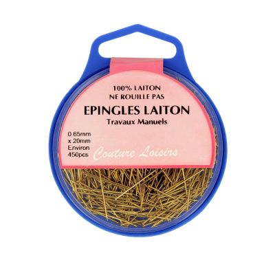 Epingles laiton 20 mm - Environ 450 épingles