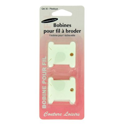 Supports plastique pour fils à broder x30