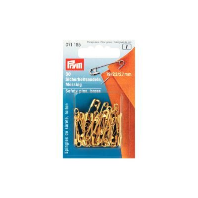 Epingles de sûreté Prym à ressort laiton No. 3/0, 2/0 Or