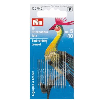Aiguilles à broder Prym No. 5 à 10
