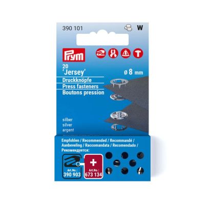 Recharge Boutons pression Jersey 8 mm Prym - 20 pièces