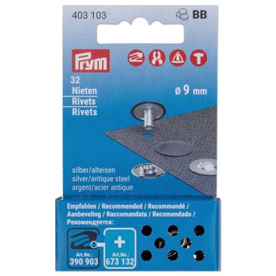 Recharge rivets 9 mm Prym - 32 pièces