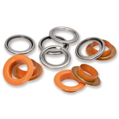 Boîte d&#039;oeillets avec rondelles Prym Orange - 2 Tailles