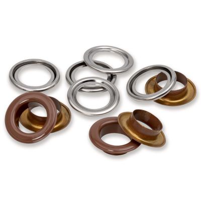 Boîte d&#039;oeillets avec rondelles Prym Marron - 2 Tailles