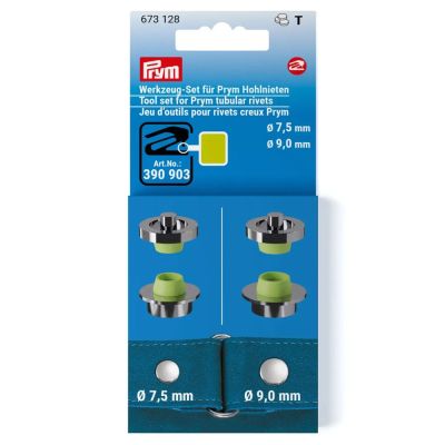 Jeu d&#039;outils pour rivets tubulaires Prym - 7,5 et 9 mm