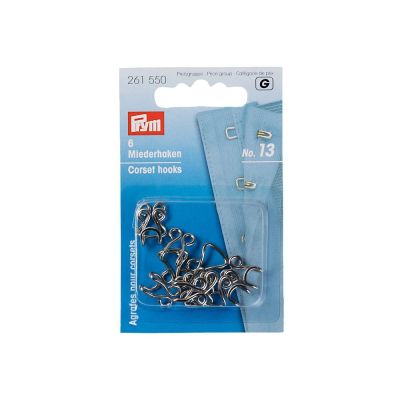 Agrafes et portes pour corsets N°13 laiton Prym argent