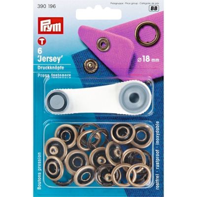 Bouton pression jersey 18mm avec outil Prym Anneau laiton Antique