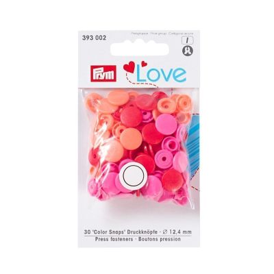 Boutons pression Prym Colors Snaps Love rouge - Sachet 30 boutons