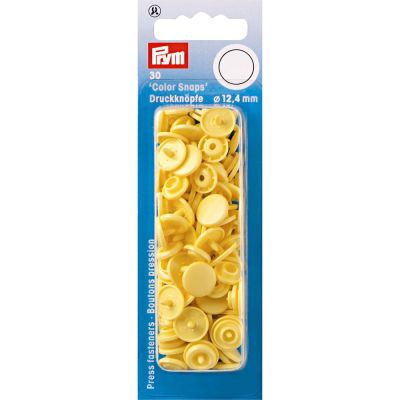 Prym 30 Boutons pression Color Snaps jaune banane 12,4 mm