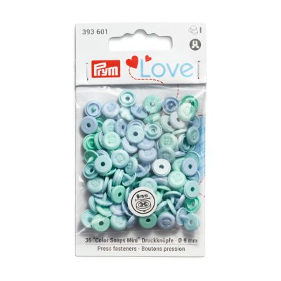 Boutons pression Prym  Love Color Snaps Mini bleu clair - sachet de 30 boutons
