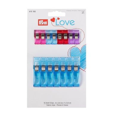 Pinces à tissus 2,6cm et 5,5 Prym Love Multicolore