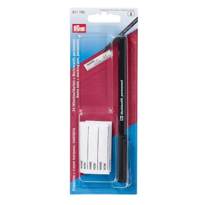 Crayon indélébile avec 24 étiquettes Prym Noir