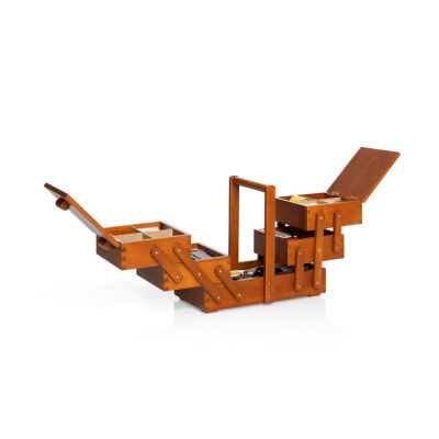 Travailleuse en bois foncé Prym