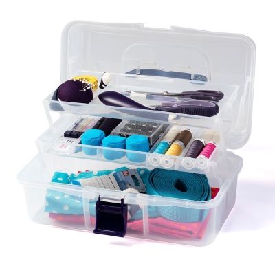 Boite de couture en plastique transparent Prym