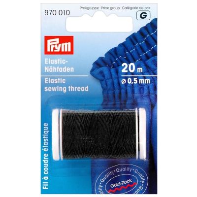 Fil à coudre élastique Prym Noir