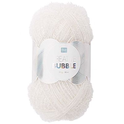 Fil à crocheter Rico Design Creative Bubble Blanc