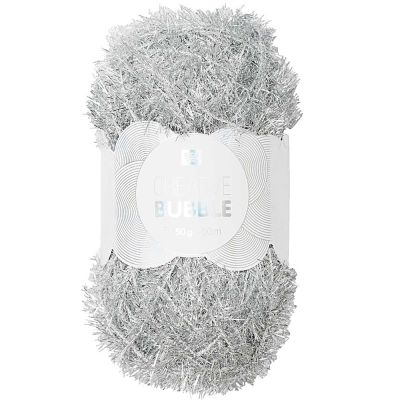 Fil à crocheter Rico Design Creative Bubble Argenté métallisé