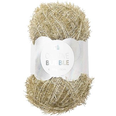 Fil à crocheter Rico Design Creative Bubble Or métallisé