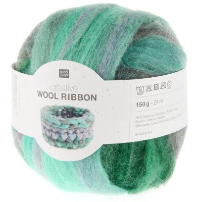 Fil Creative Wool Ribbon Rico Design Aqua x1