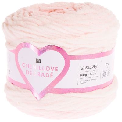 Fil à tricoter Chenillove dégradé Rose - Rico Design