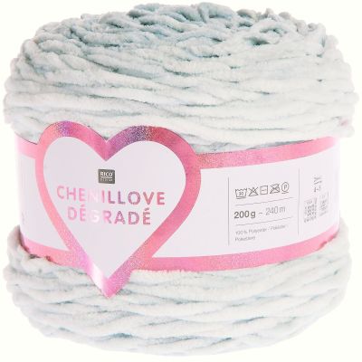 Fil à tricoter Chenillove dégradé Bleu - Rico Design