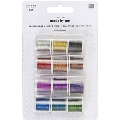 Assortiment de 12 fils en acier Rico Design
