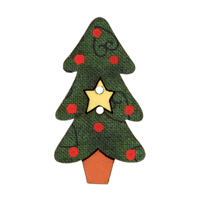 Bouton Sapin en Bois 38 mm