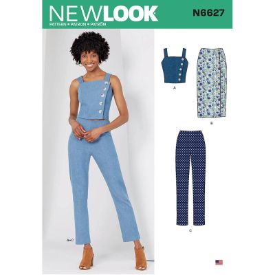 Patron New Look 6627 Ensemble &amp; Jupe