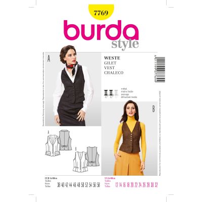 Patron Burda 7769 Gilet