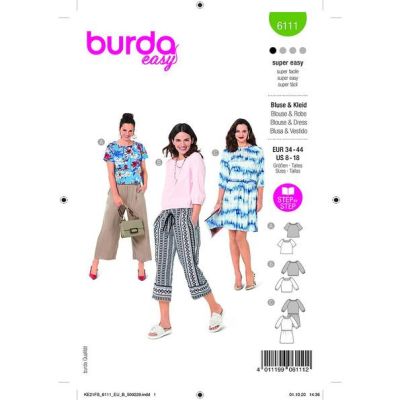 Patron Burda 6111 Blouse &amp; Robe