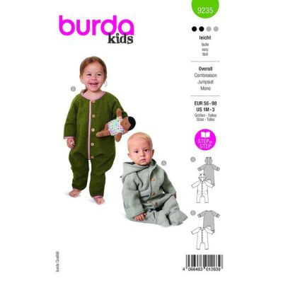 Patron Burda 9235 Combinaison bébé