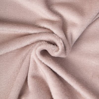 Tissu Doudou uni Taupe - Par 10 cm