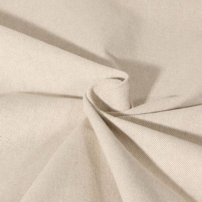 Tissu Toile de Coton aspect Lin Aubiane uni Beige - Par 10 cm
