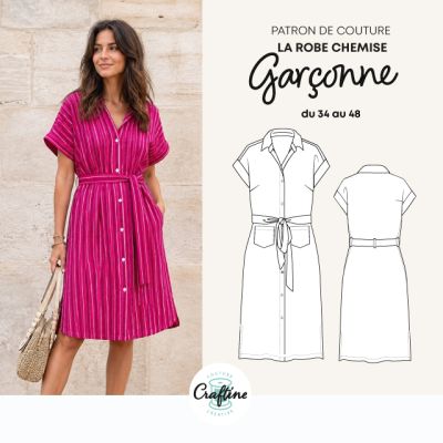 Patron Craftine Robe Chemise Garçonne