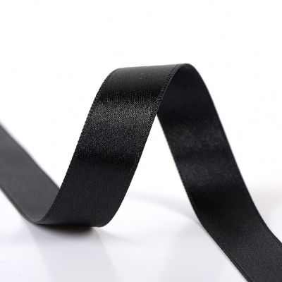Ruban Satin double face 6 mm Noir x1m