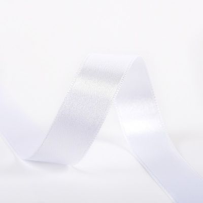 Ruban Satin double face 25 mm Blanc x1m