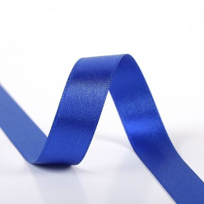 Ruban Satin double face 10 mm Bleu azur x1m