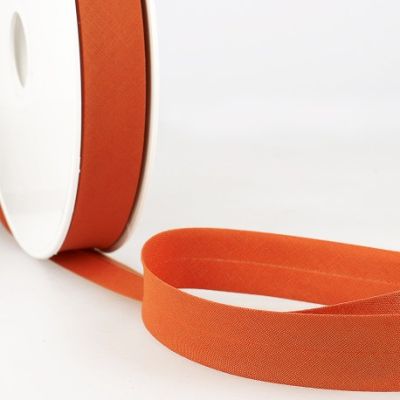 Biais replié tout textile 20 mm Orange de sécurité x1m