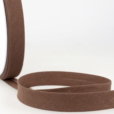 Biais replié tout textile 20 mm Acajou x1m