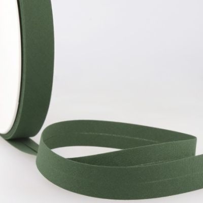 Biais replié tout textile 20 mm Vert epinard x1m