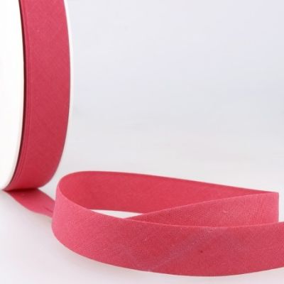 Biais replié tout textile 20 mm Framboise x1m