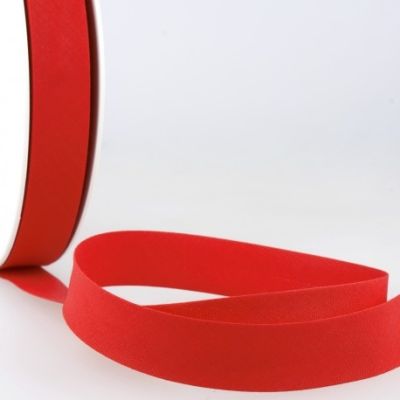 Biais replié tout textile 20 mm Rouge brillant x1m