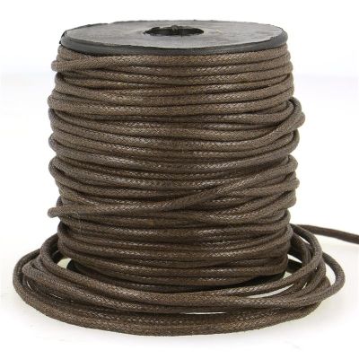 Cordon aspect cuir 2 mm Marron x1m