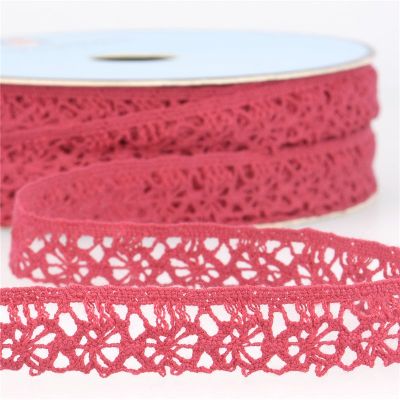 Dentelle Polyester 15 mm Rose fushia x1m