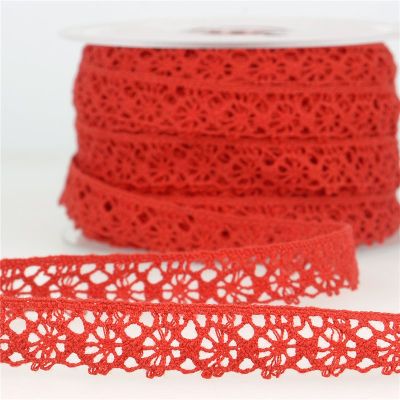 Dentelle Polyester 15 mm Rouge x1m