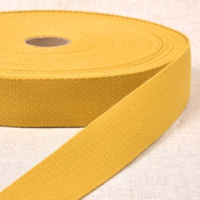 Sangle Polyester aspect Coton 30 mm Jaune or x1m